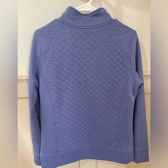 L.L. Bean Quilted Quarter-Zip Pullover in Purple - Picture 8 of 8